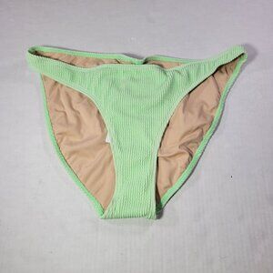 Cotton On Body Ribbed Lime Green Bikini Bottoms With Ruched Back High Waist XL